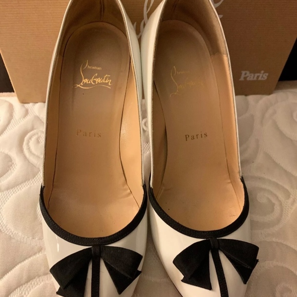 Christian Louboutin White Heels 85MM - SZ 8.5 - Picture 2 of 8